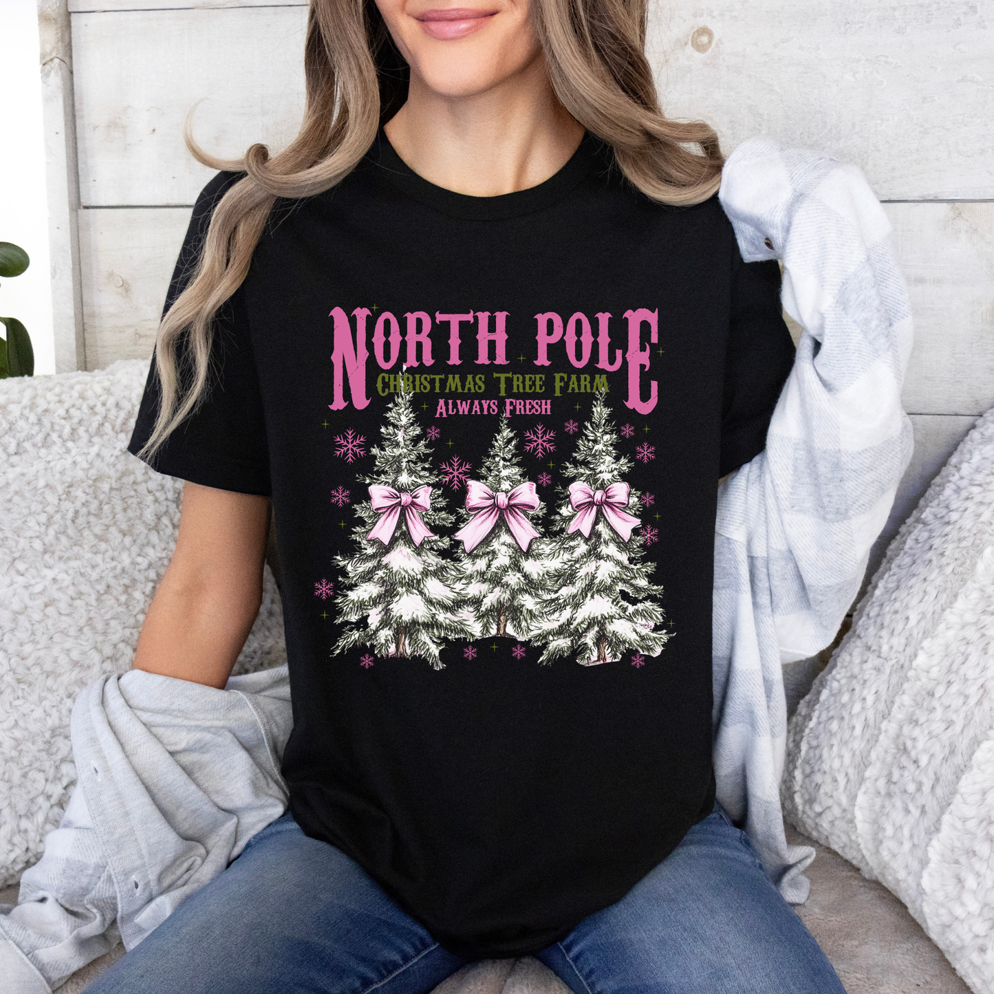 🌲❄️ North Pole Tree Farm ❄️🌲  100% Organic Cotton T-Shirt