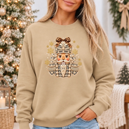✨ Golden Bloom Nutcracker❄️ Cosy Christmas Sweatshirt