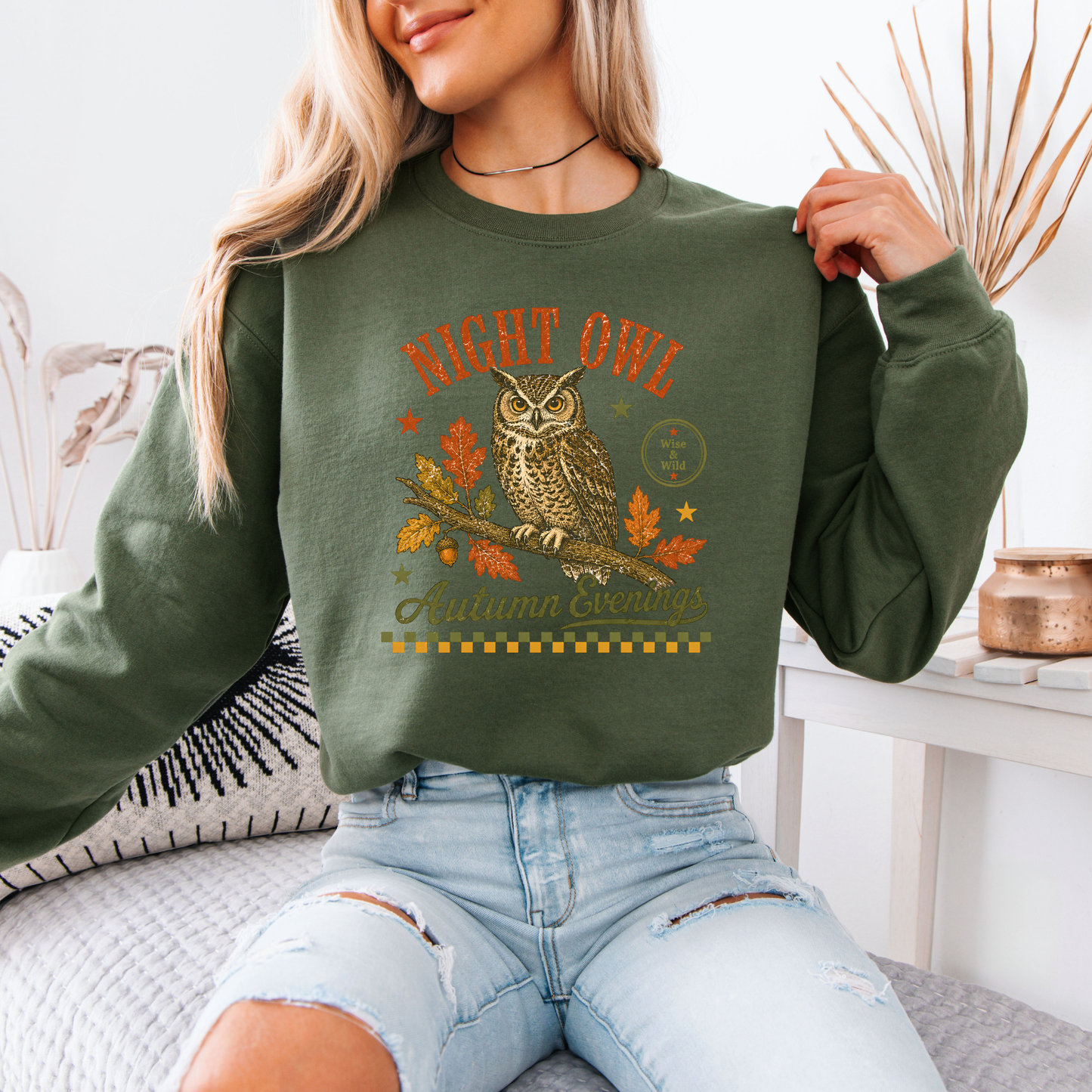 🦉 Night Owl Autumn Evenings Sweatshirt 🍂✨