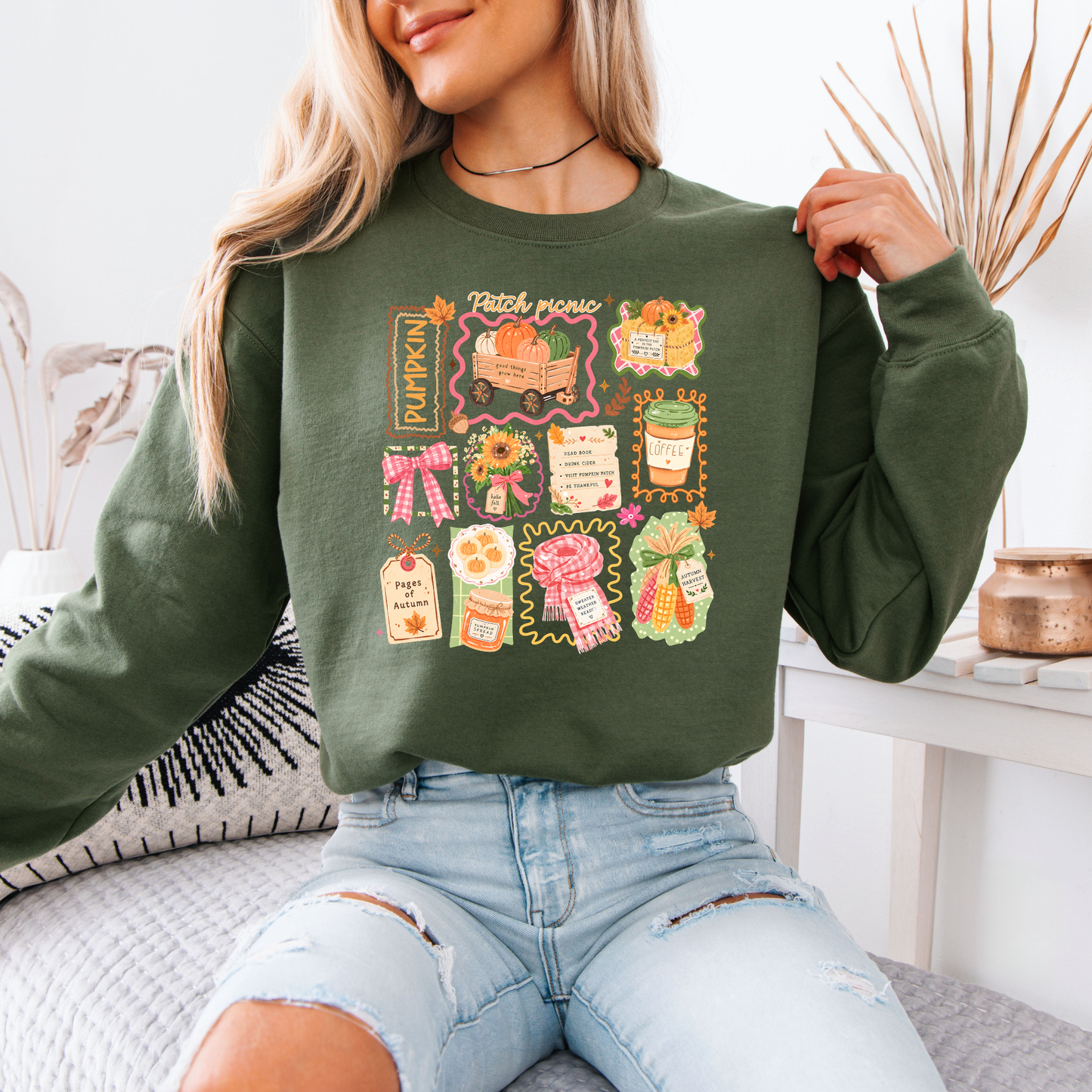 Pumpkin Patch Picnic Autumn Sweatshirt 🎃🍂