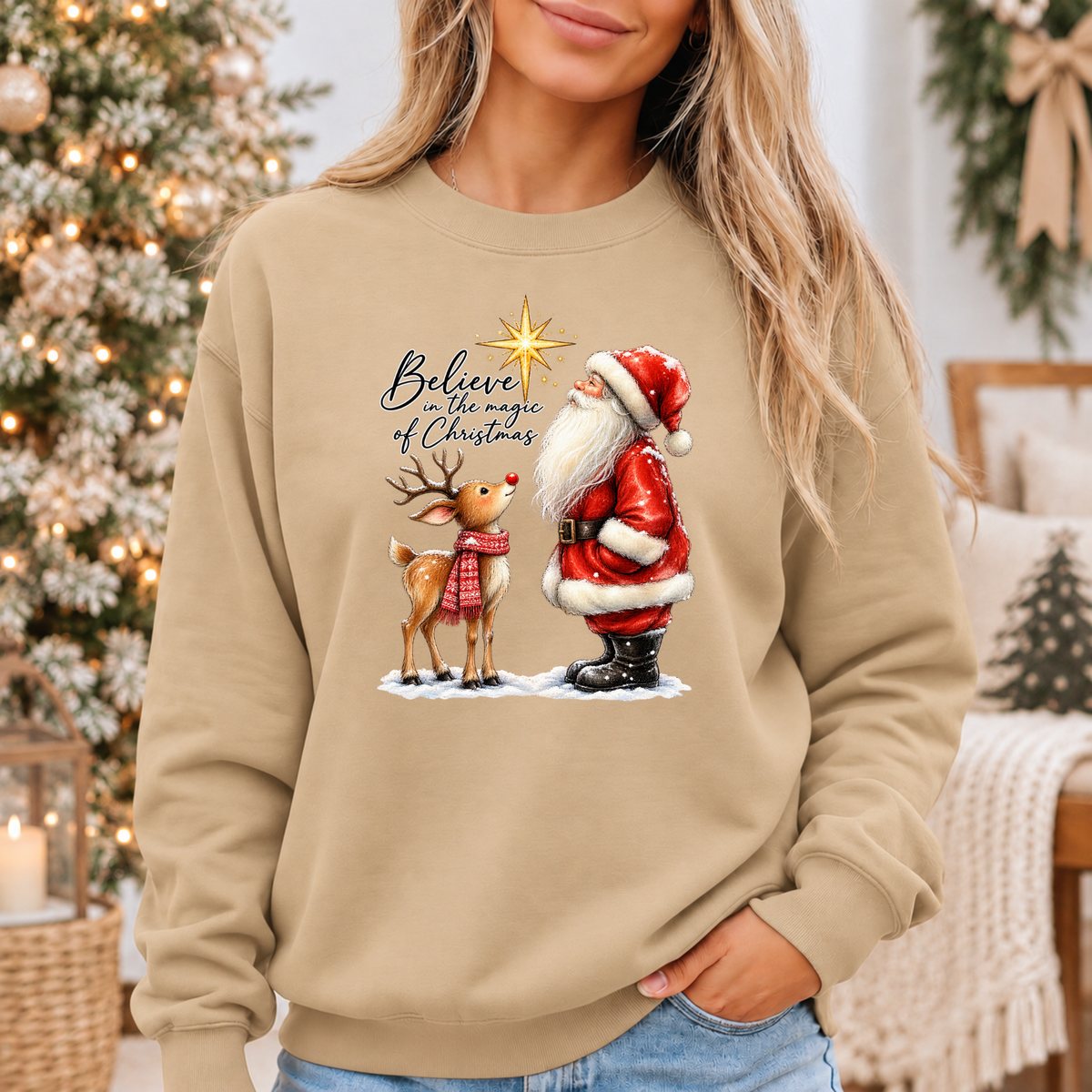 Believe in the Magic of Christmas 🎅🦌✨ Cosy Christmas Sweatshirt