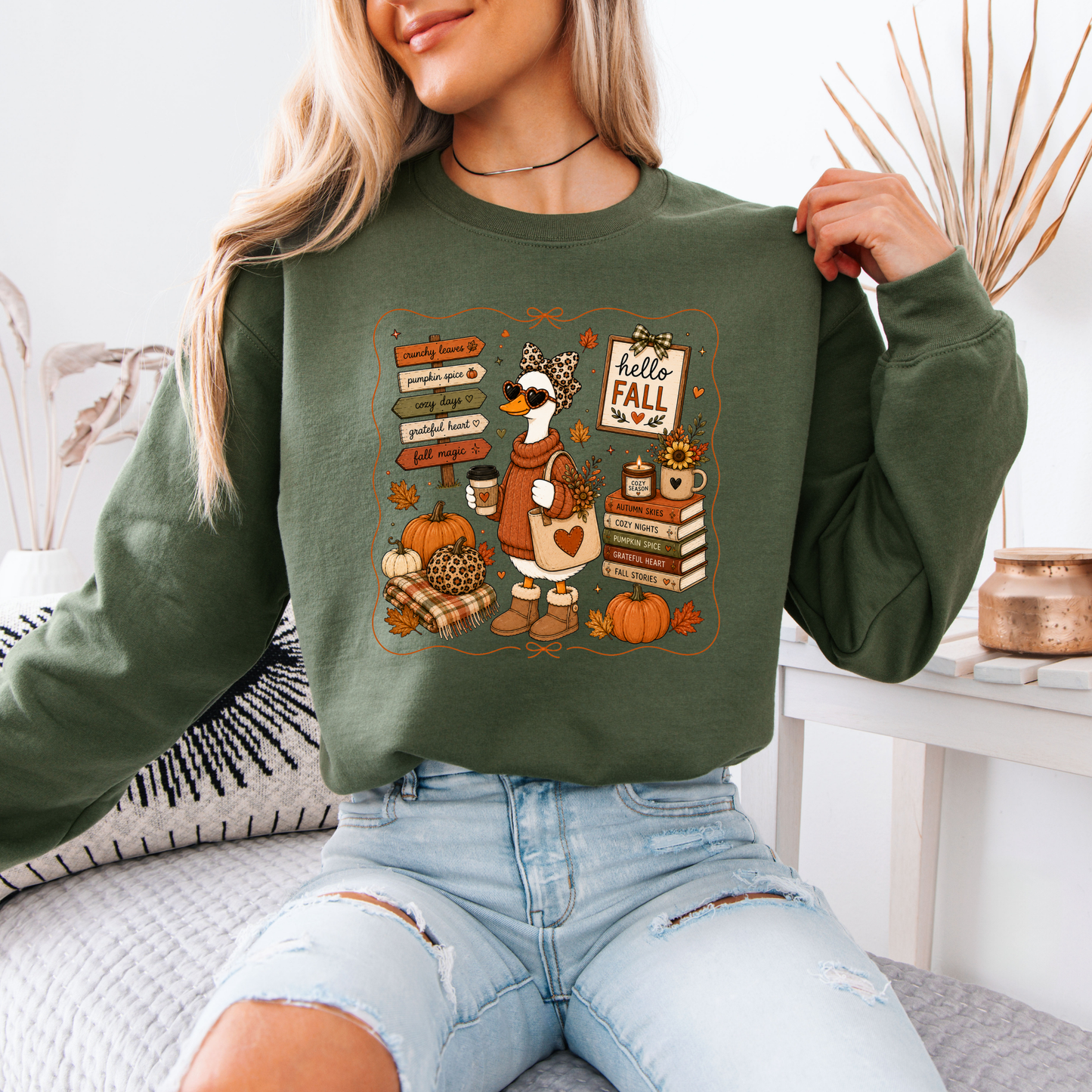 Hello Fall Goose Sweatshirt 🍂🪿