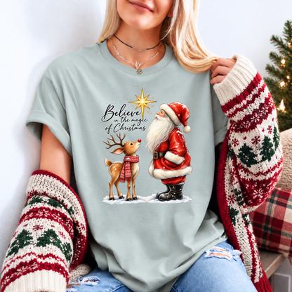 Believe in the Magic of Christmas 🎅🦌✨ Organic Cotton Christmas T-Shirt