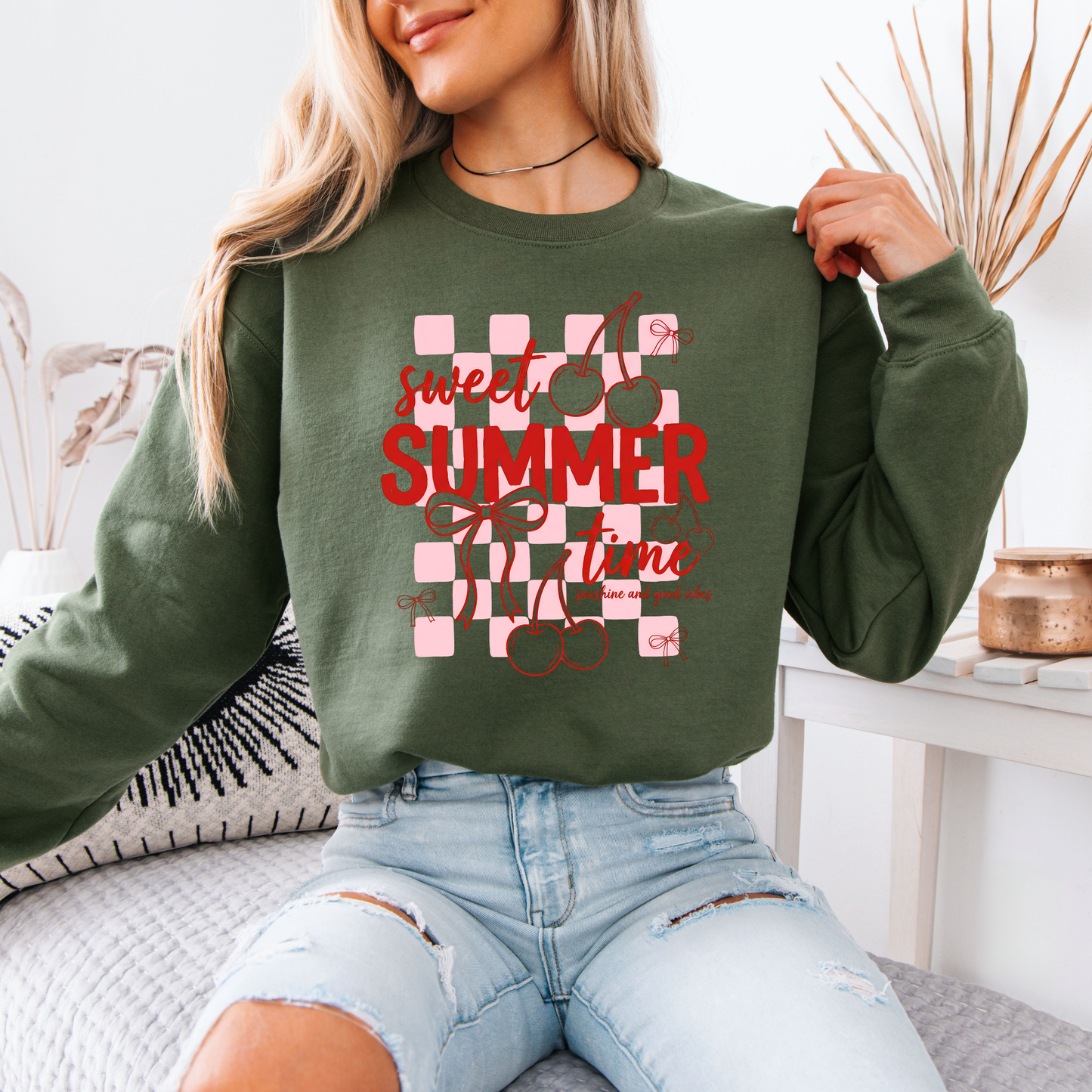 🍒 Sweet Summer Cherries Sweatshirt 🎀☀️