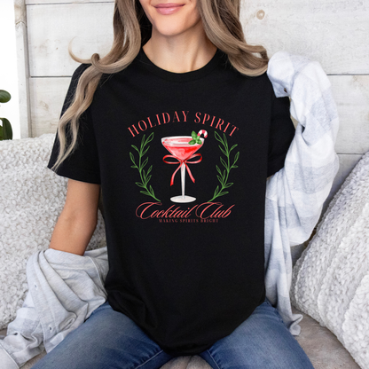 🥂🌟 Holiday Spirit Cocktail Club 🎁 100% Organic Cotton T-Shirt