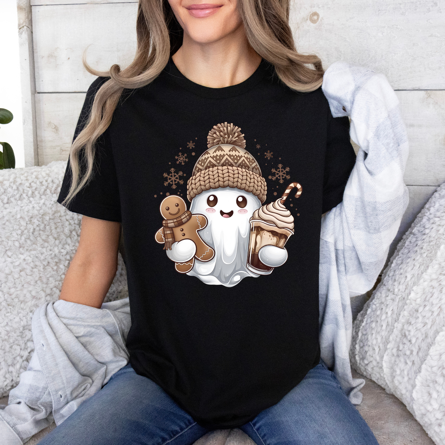 👻 Gingerbread Ghost 🎄 100% Organic Cotton T-Shirt