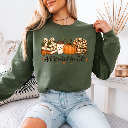🍂 All Booked for Fall Bookish Sweatshirt 📚✨
