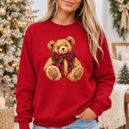 The Cutest Little Christmas Teddy 🧸🎄🎀 Cosy Christmas Sweatshirt