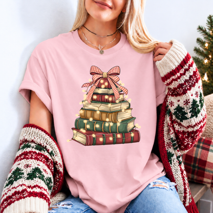 A Very Bookish Christmas 🎄📚| Organic Cotton Christmas T-Shirt