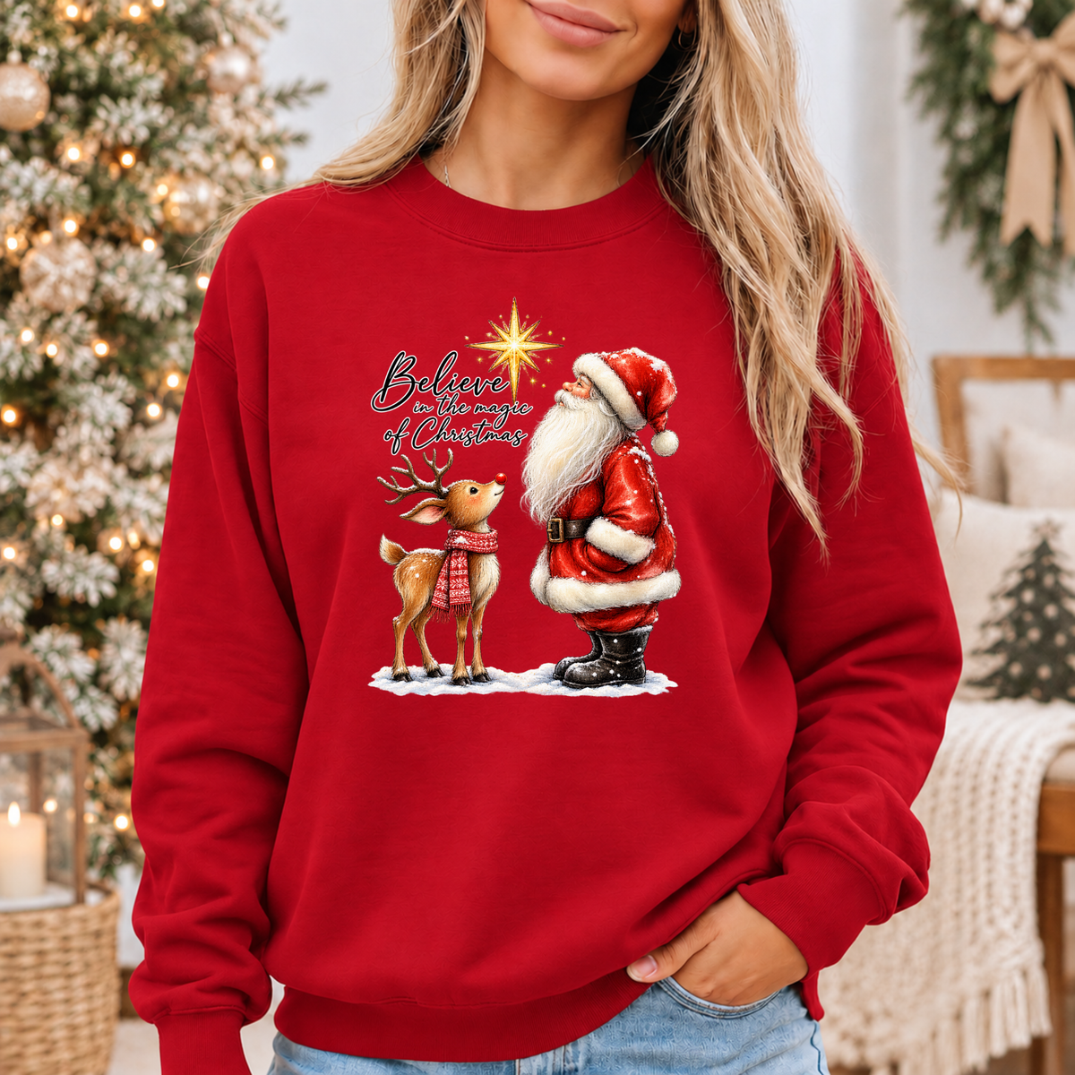Believe in the Magic of Christmas 🎅🦌✨ Cosy Christmas Sweatshirt