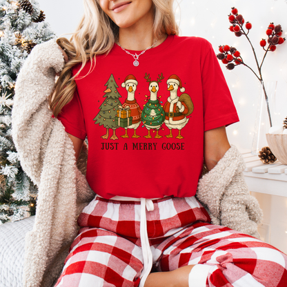 🪿🎄 Just a Merry Goose ✨  100% Organic Cotton T-Shirt