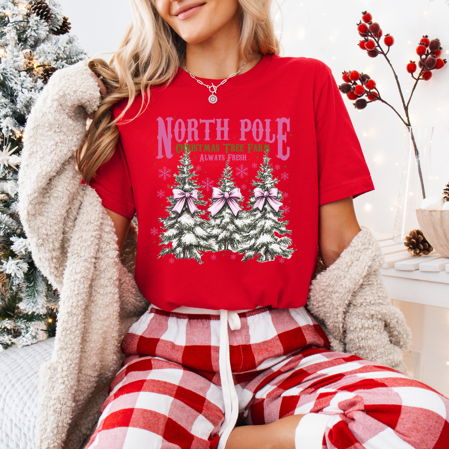 🌲❄️ North Pole Tree Farm ❄️🌲  100% Organic Cotton T-Shirt