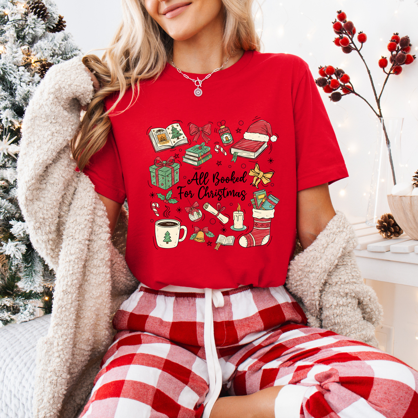 📚✨ Bookish Christmas ✨📚 100% Organic Cotton T-Shirt 📚✨