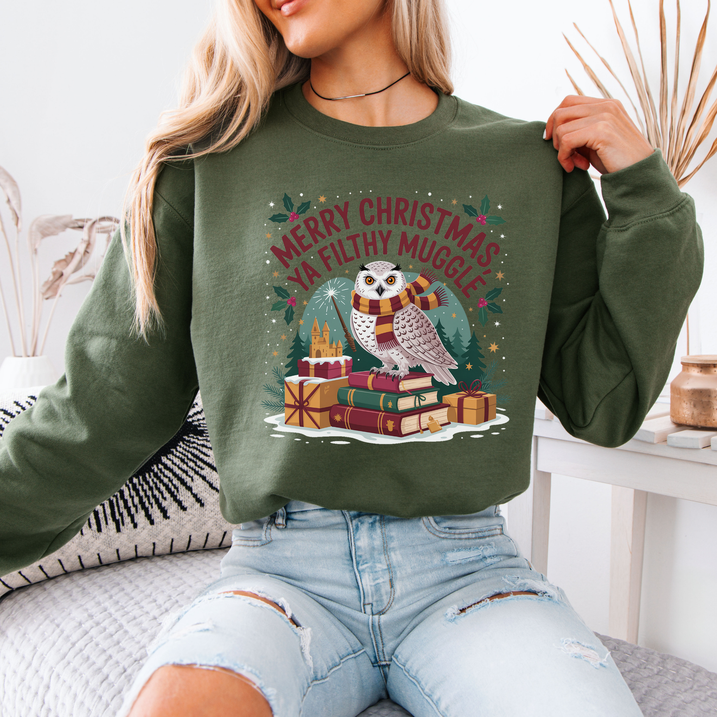 🧙‍♂️🎄 Filthy Muggle Christmas 🎄🧙‍♂️ Organic Cotton Sweatshirt