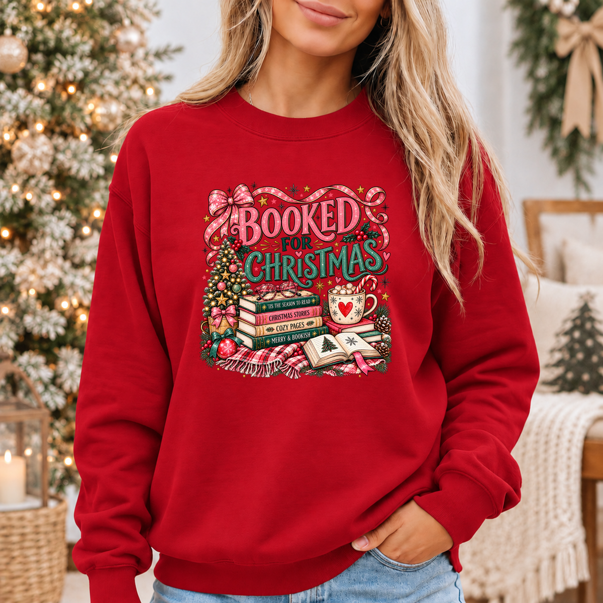 Booked for a Cosy Christmas 🎀📚🎄  Cosy Christmas Sweatshirt