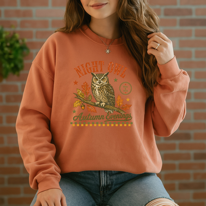 🦉 Night Owl Autumn Evenings Sweatshirt 🍂✨