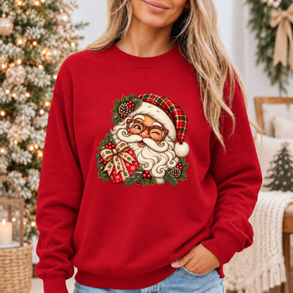 Santa's Merry Little Wink 🎅🎄✨ Cosy Christmas Sweatshirt
