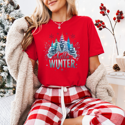 🌲❄️ Frosted Forest Glow ✨ 100% Organic Cotton T-Shirt
