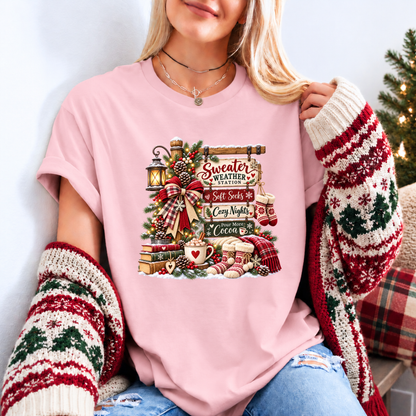 The Cosy Christmas Corner 🎄☕❤️ Organic Cotton Christmas T-Shirt