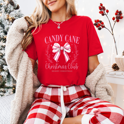🍭🎄 Candy Cane Christmas Club ✨  100% Organic Cotton T-Shirt