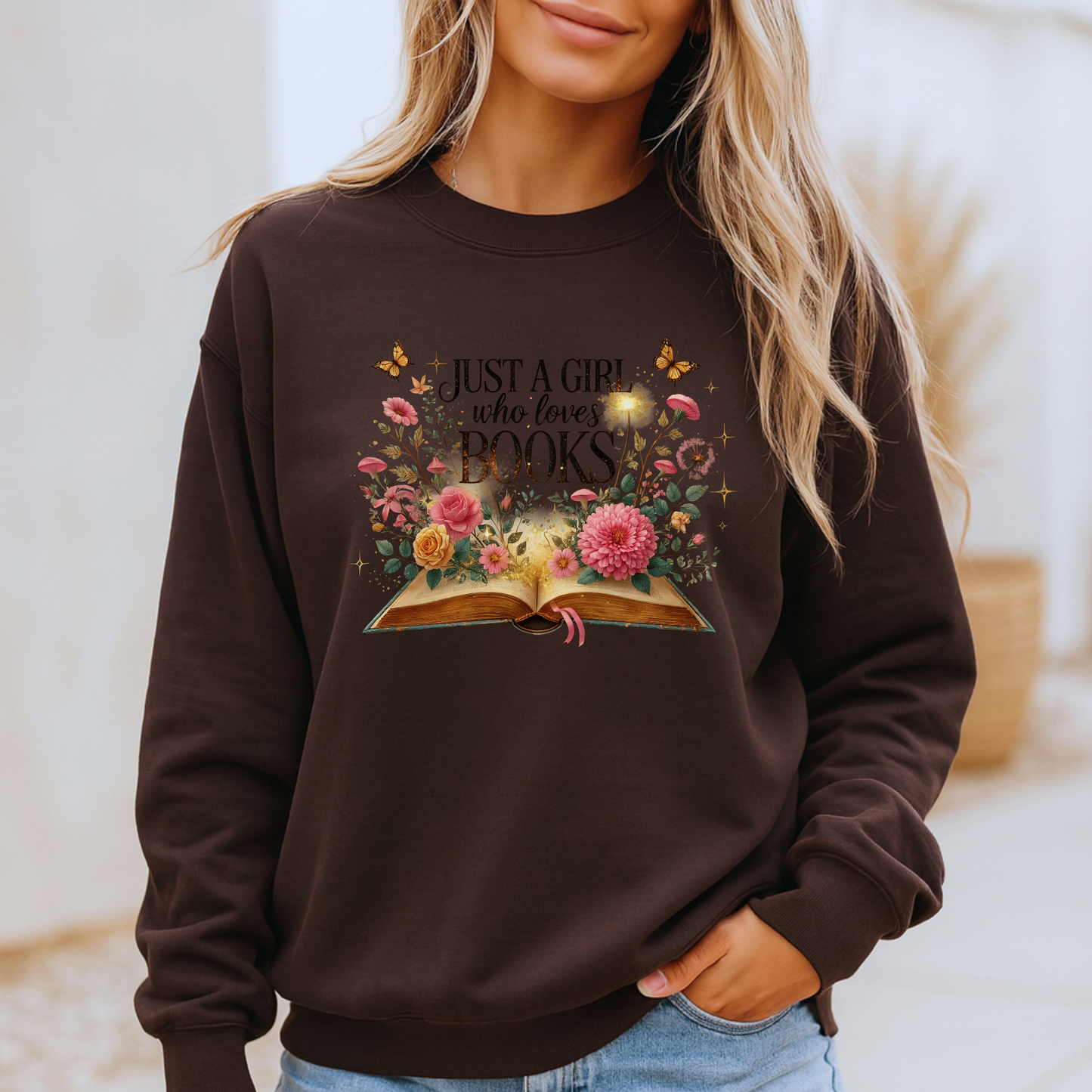 ✨📚 Just a Girl Who Loves Books 
Organic Cotton Sweatshirt