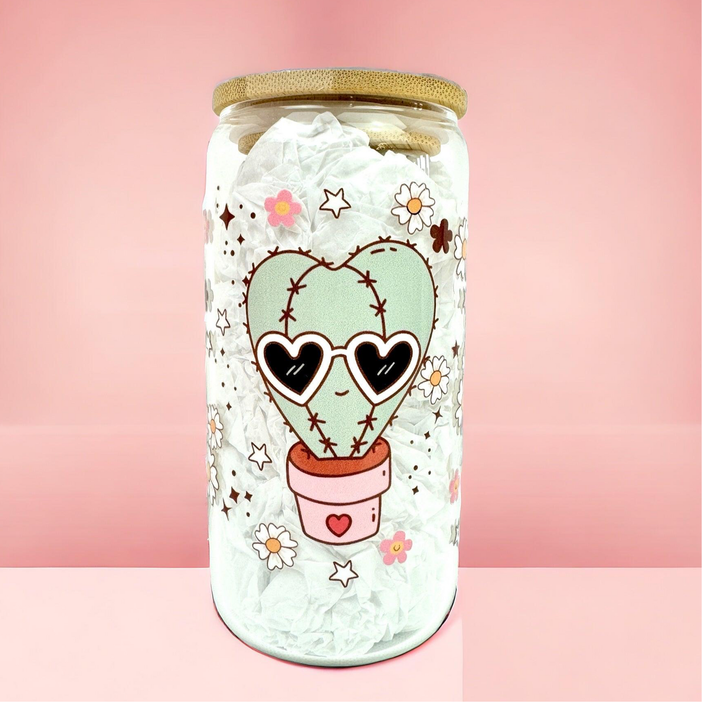Stay Groovy 16oz (455ml) Iced Coffee Glass Cup