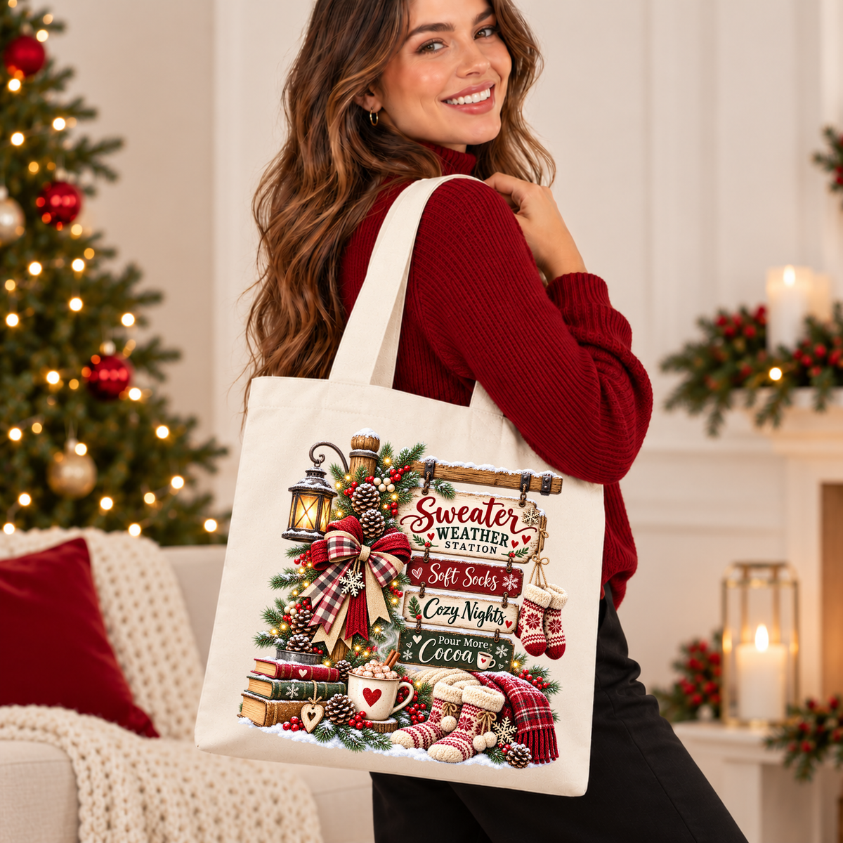 The Cosy Christmas Corner 🎄☕ Christmas Tote Bag