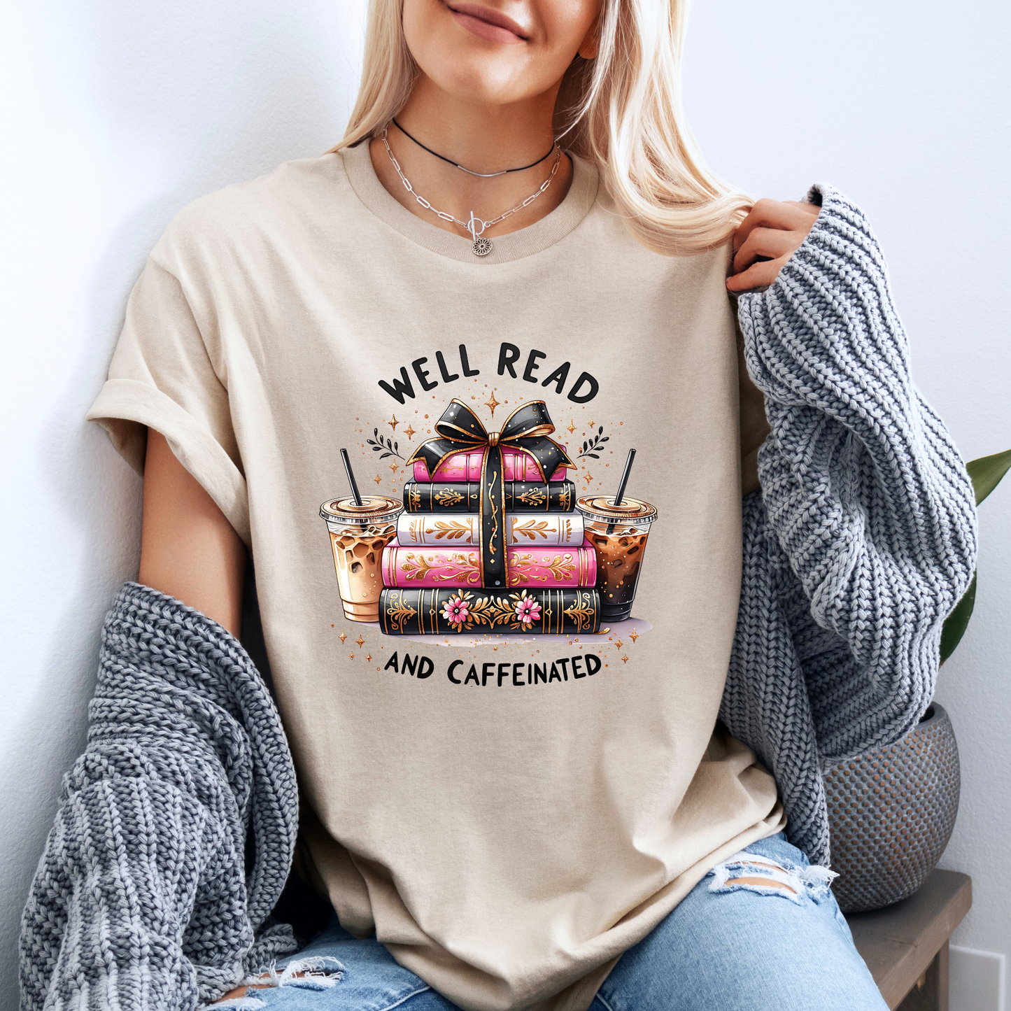 📚☕Well Read & Caffeinated t-shirt ✨