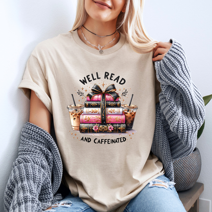 📚☕Well Read & Caffeinated t-shirt ✨