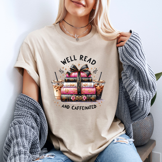 📚☕Well Read & Caffeinated t-shirt ✨