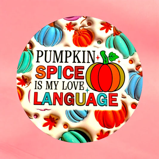 🍁 Fall Love Language Coaster – Pumpkin Spice Edition 🎃