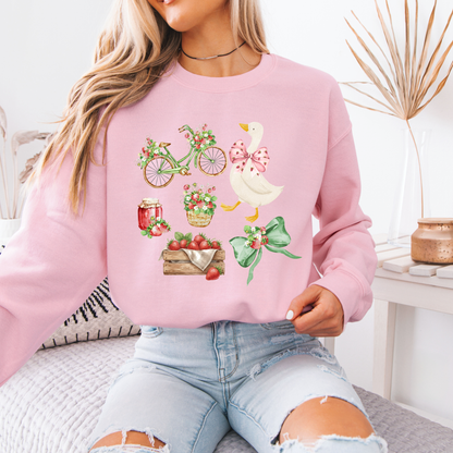 Strawberry Goose Cottage 🍓🪿 Sweatshirt