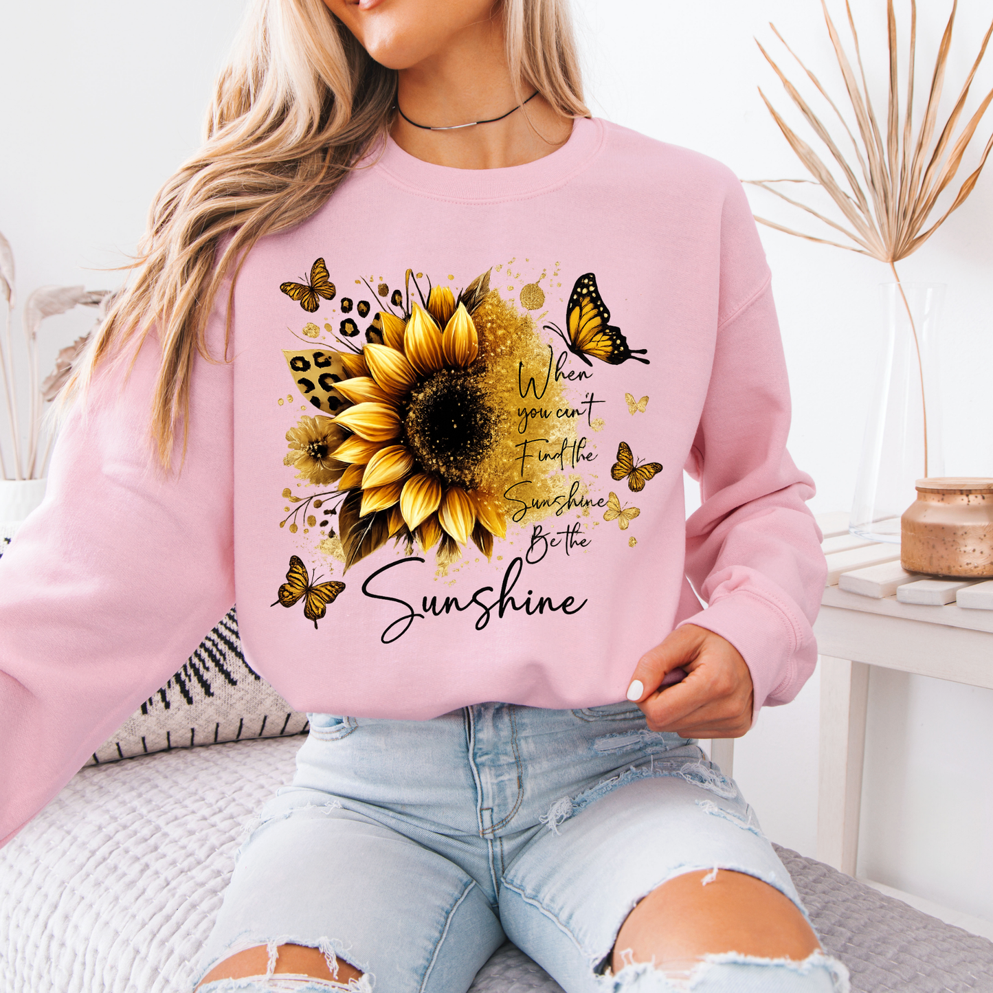 🌻🦋 Sunflower & Butterflies 🦋🌻✨  Organic Cotton Sweatshirt