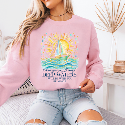 🙏 Deep Waters Faith Sweatshirt 🌊💙
