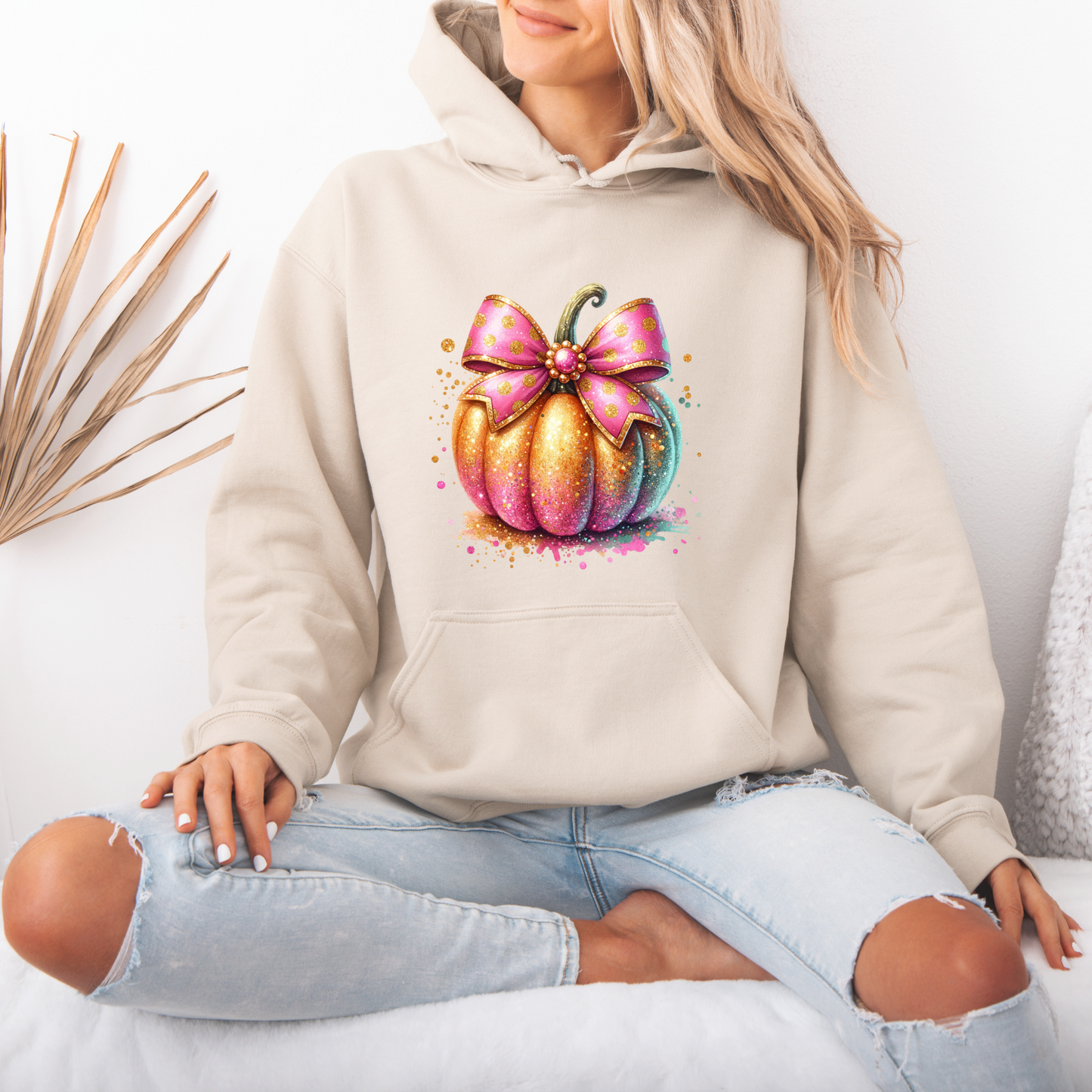 Glitter Pumpkin Luxuriously Thick Hoodie