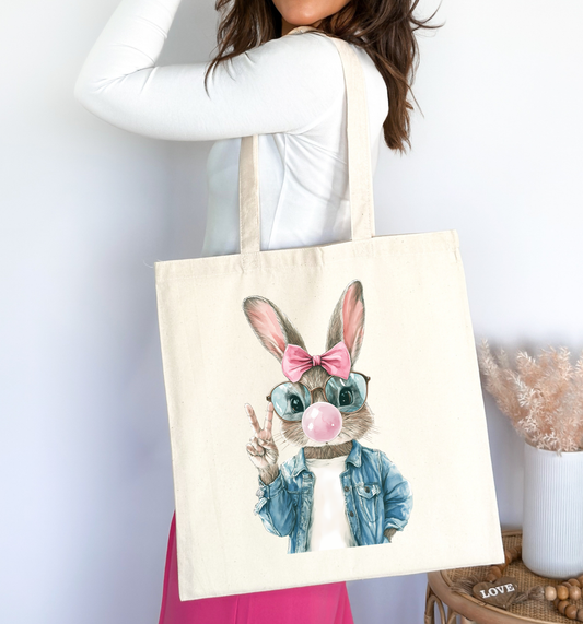 🐰 Bubblegum Bunny Tote Bag 🎀