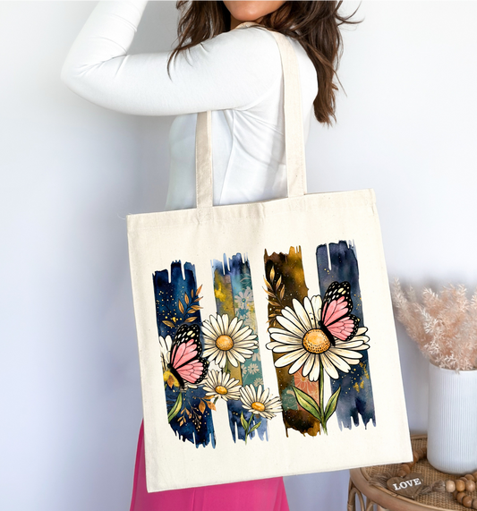 🌼 Daisy Butterfly Tote