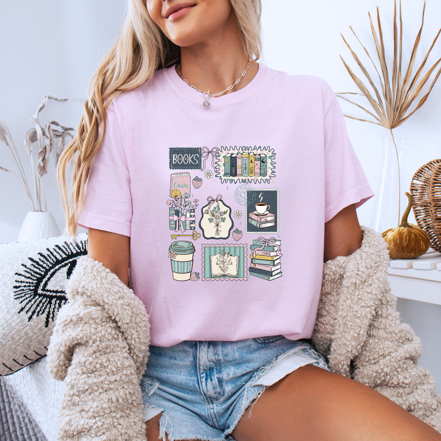 Bookish Cozy Life T-Shirt ☕📖🌿
