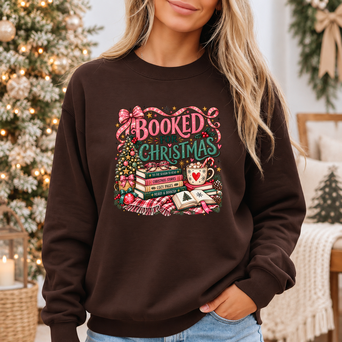 Booked for a Cosy Christmas 🎀📚🎄  Cosy Christmas Sweatshirt