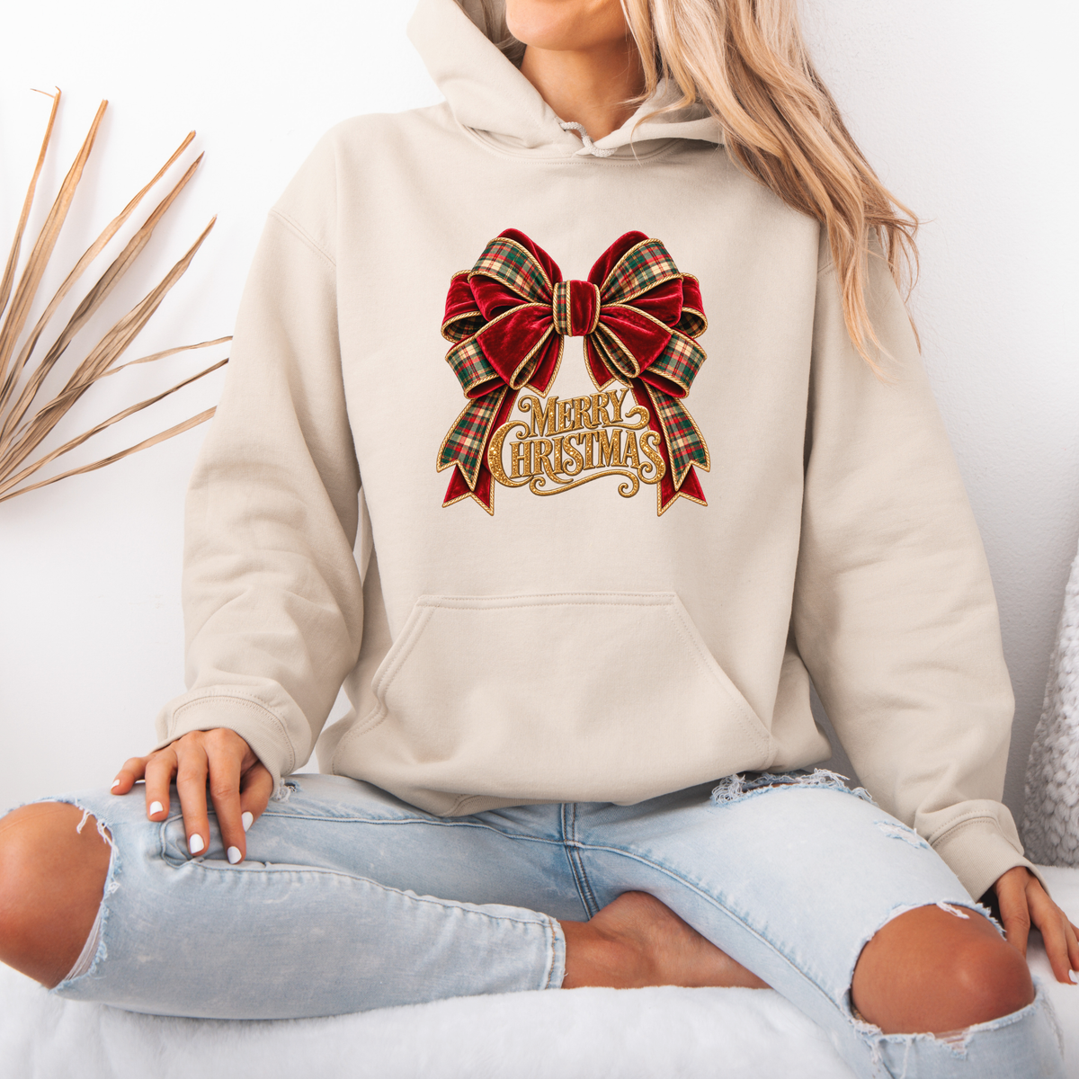 Christmas in Velvet & Tartan 🎀🎄✨  Premium Christmas Hoodie