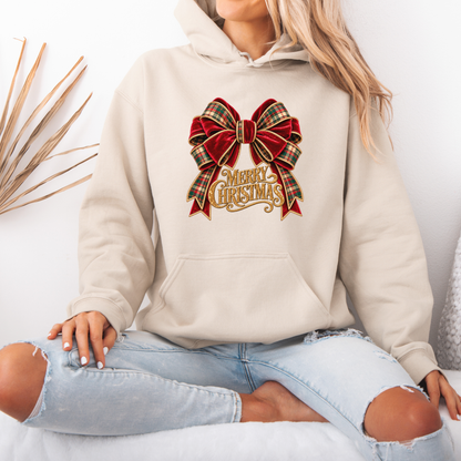 Christmas in Velvet & Tartan 🎀🎄✨  Premium Christmas Hoodie
