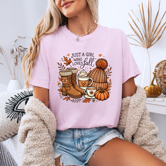 Just a Girl Who Loves Fall - 100% Organic cotton T-shirt