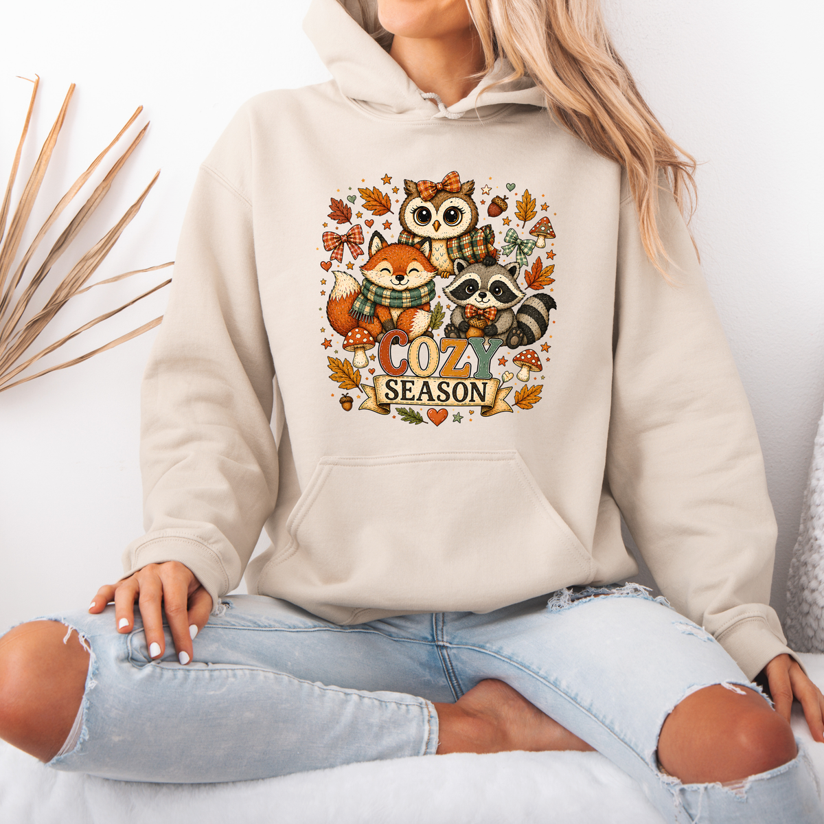 🍂☕ Cozy Season Friends Premium Hoodie 🎃✨