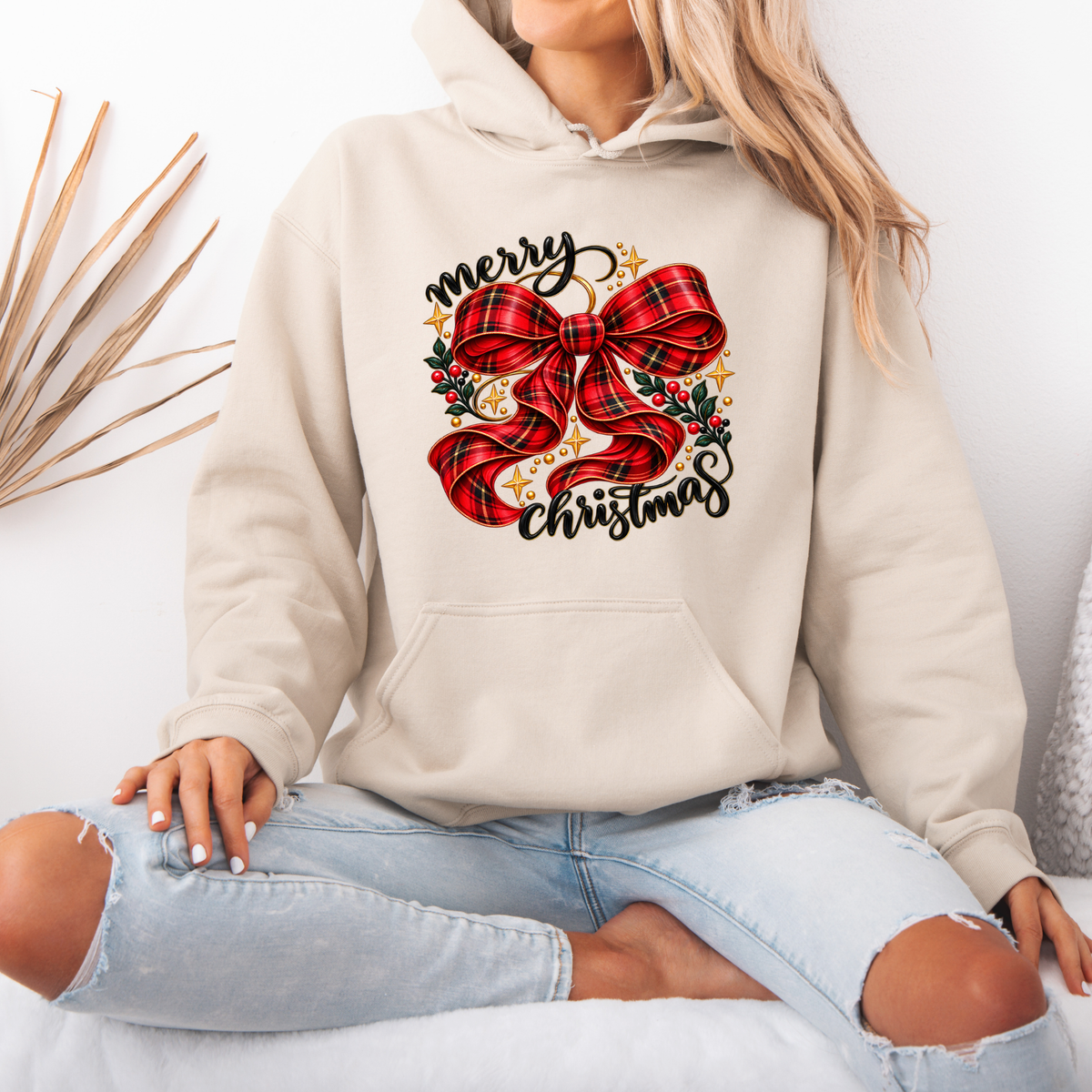 A Tartan Christmas Wish 🎀✨  Premium Christmas Hoodie