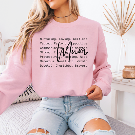 💖 “Mama — Nurturing, Loving, Selfless” Cozy  Sweatshirt