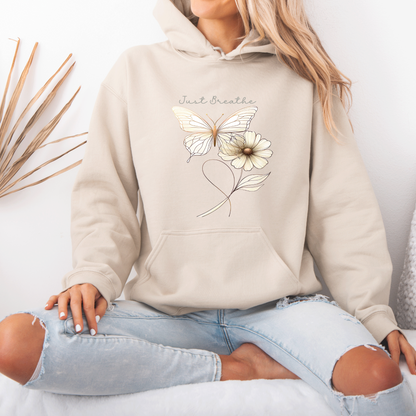 Just Breathe Butterfly & Bloom✨Luxuriously Thick Hoodie✨🦋🌼