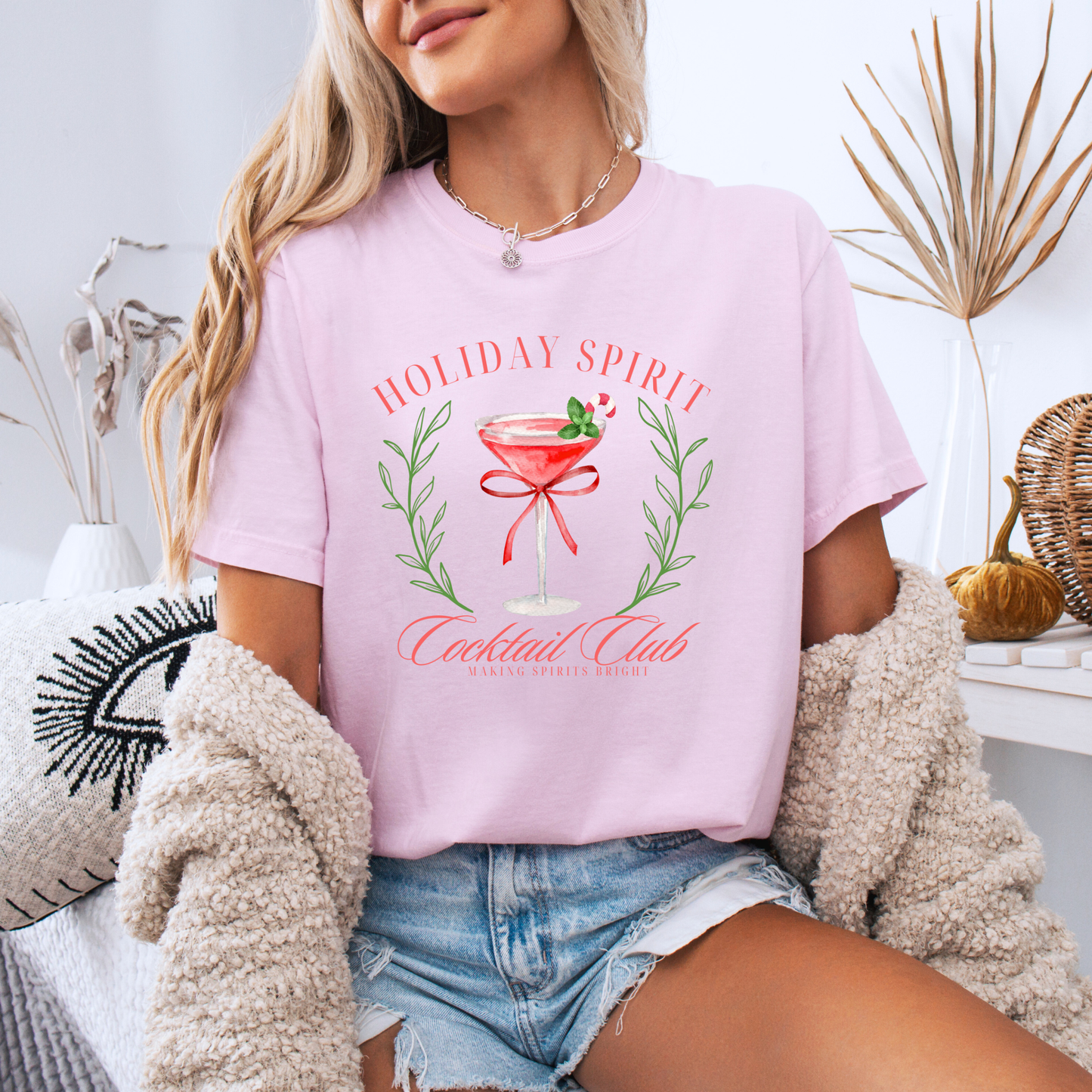 🥂🌟 Holiday Spirit Cocktail Club 🎁 100% Organic Cotton T-Shirt