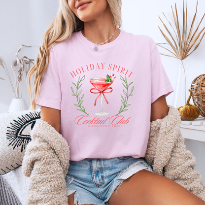 🥂🌟 Holiday Spirit Cocktail Club 🎁 100% Organic Cotton T-Shirt