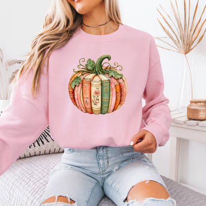 📚 Bookish Pumpkin Autumn Sweatshirt 🎃🌸