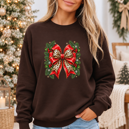 Wildly Merry Christmas Bow 🎀🎄✨  Cosy Christmas Sweatshirt